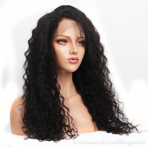 top sale swiss lace front lace curly Wave wig human hair lace front wig frontal